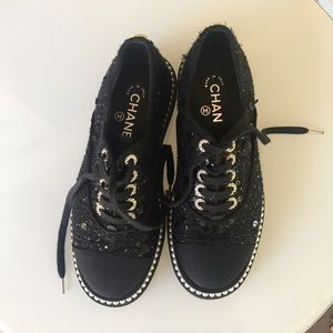 CHANEL sneakers (black sequin) 🔥